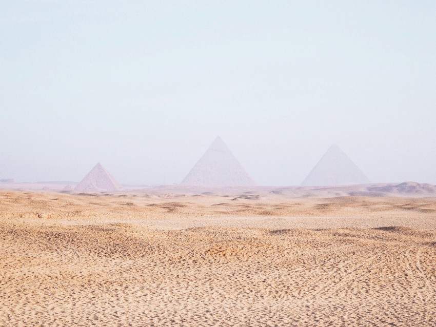 desert, sand, pyramids