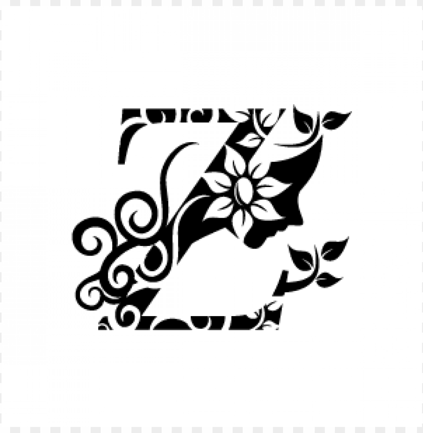 design black and white art flower