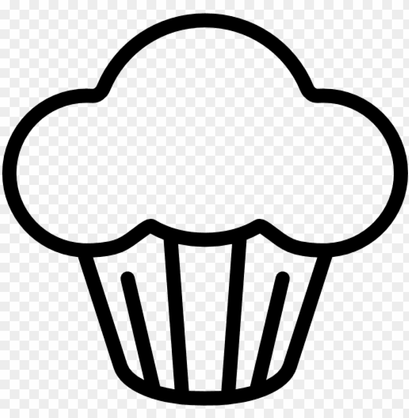 dessert - outline image of muffin, dessert