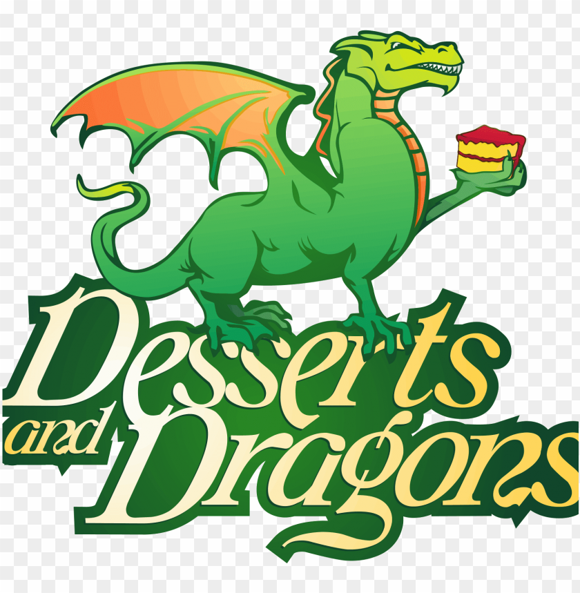 desserts and dragons - cartoon, dessert