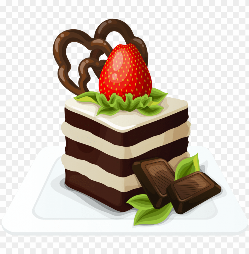 desserts with strawberriescupcake vectorsponge - happy half century birthday, dessert