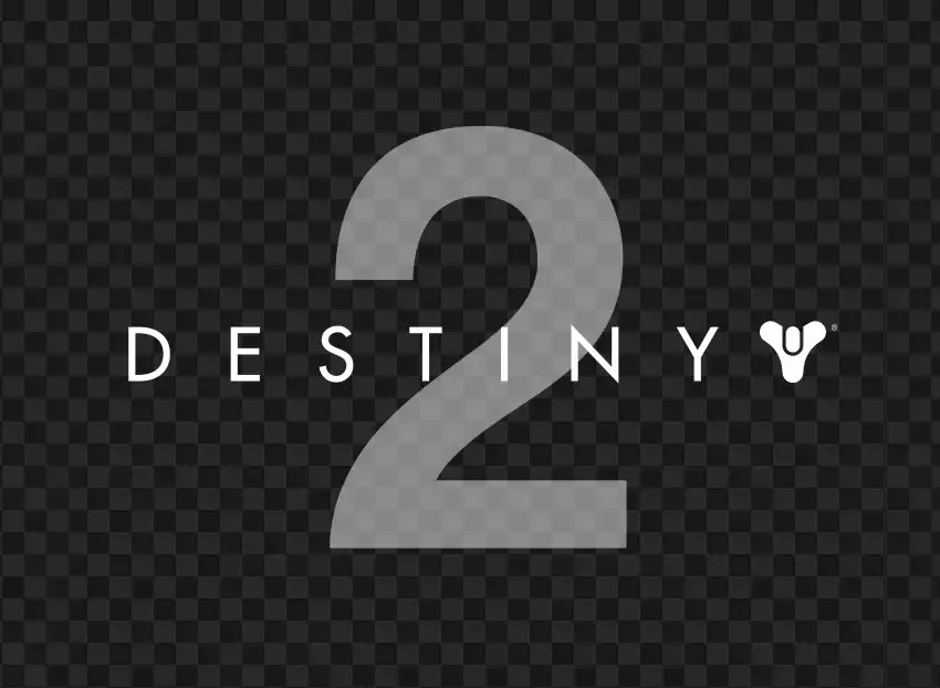 Destiny 2 Official White Gameplay Logo Design PNG Transparent Background