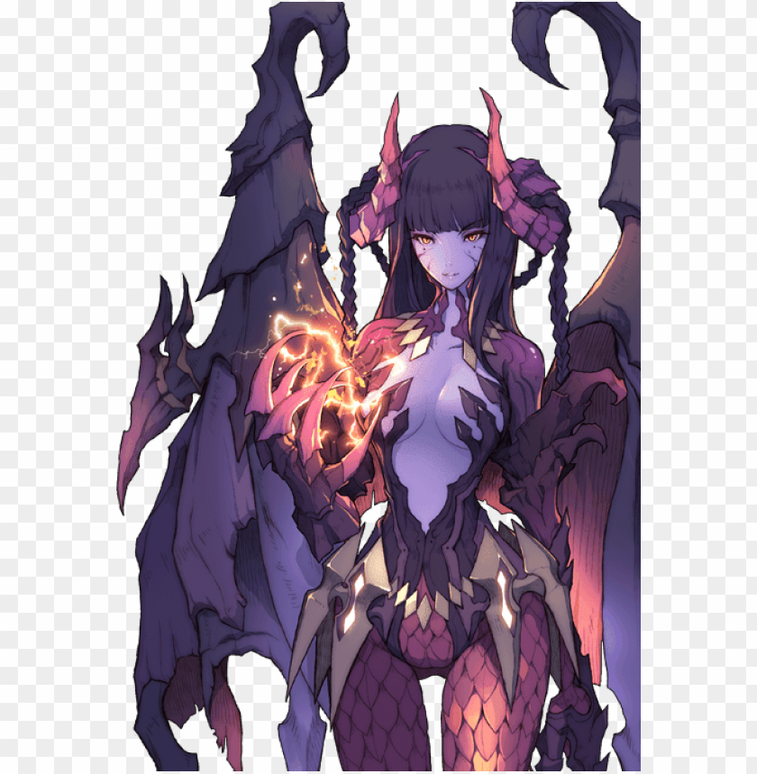 devil, succubus - anime dragon demon girl PNG image with transparent  background | TOPpng