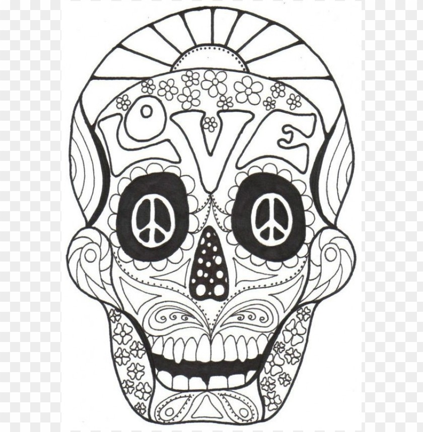 dia de los muertos skull coloring pages colored, pages,losmuertos,los,page,colore,coloringpage
