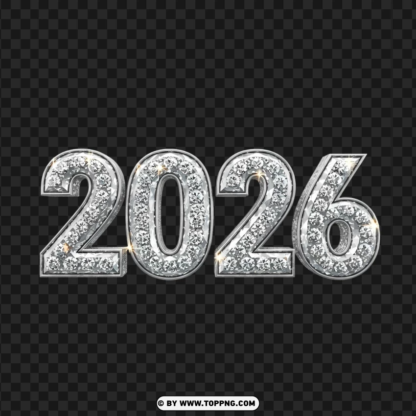 Diamond 2026 Luxury Design PNG Transparent Background