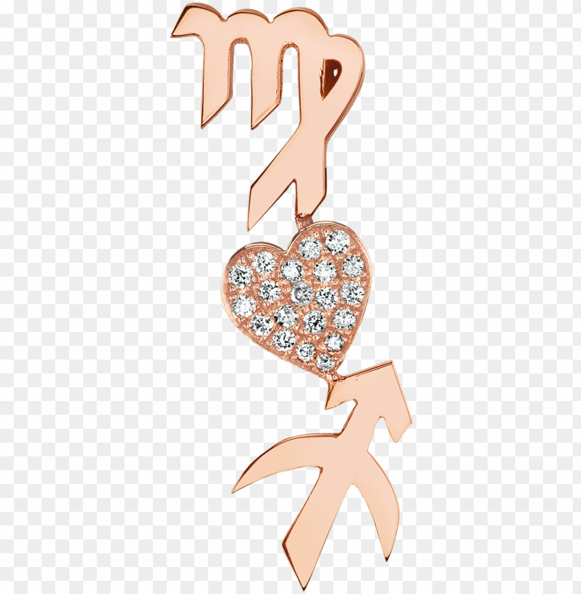 diamond heart and zodiac earring zodiac PNG transparent with Clear Background ID 266753
