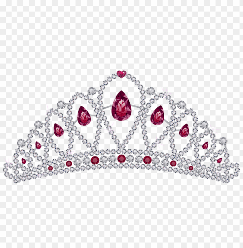 diamond tiara with rubies clipart png photo - 48876