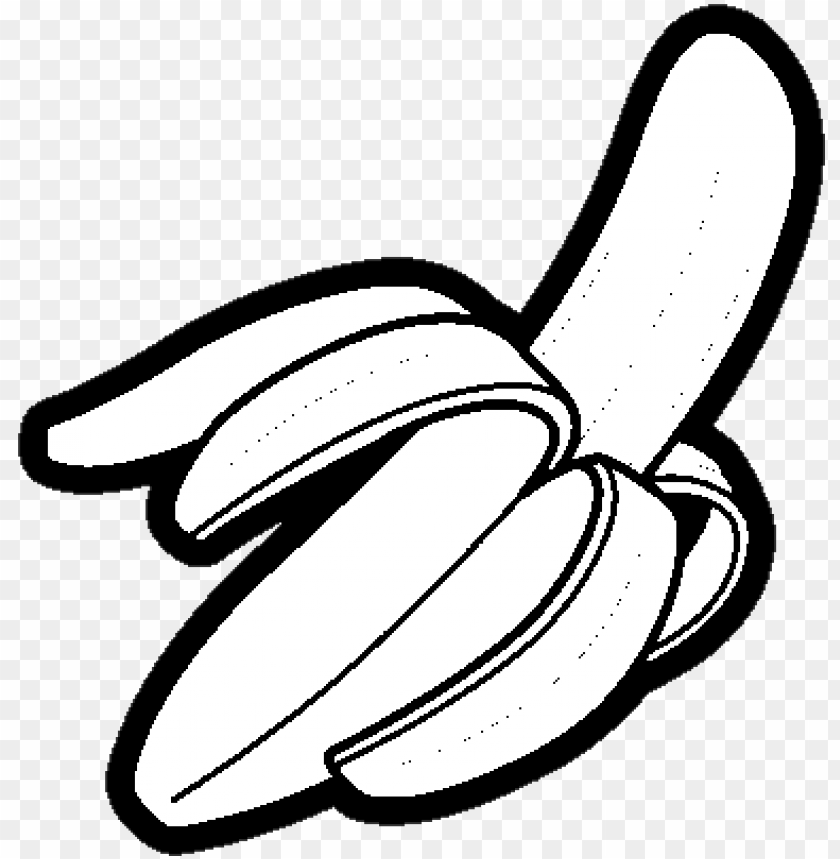 Banana Coloring Page - Desenho Banana Para Colorir - Free Transparent PNG  Clipart Images Download