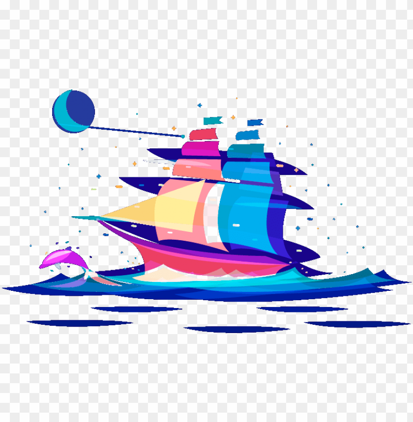 Dibujos De Barcos A Color PNG Image With Transparent Background