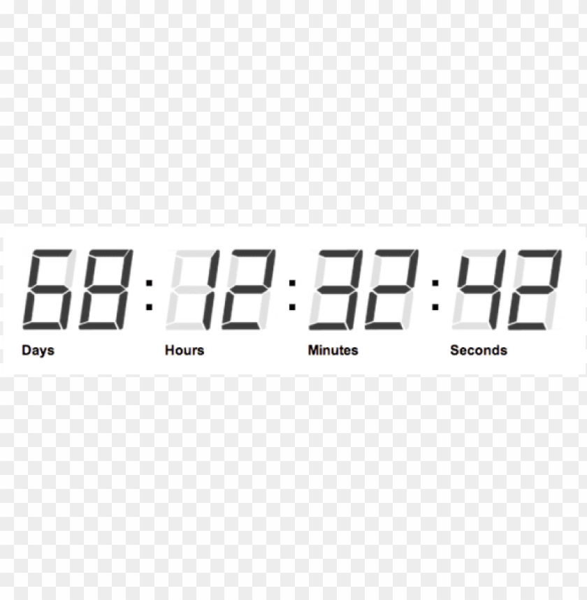 Digital Countdown Clock Png Image With Transparent Background Toppng