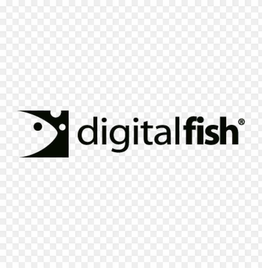  digital fish vector logo - 460717
