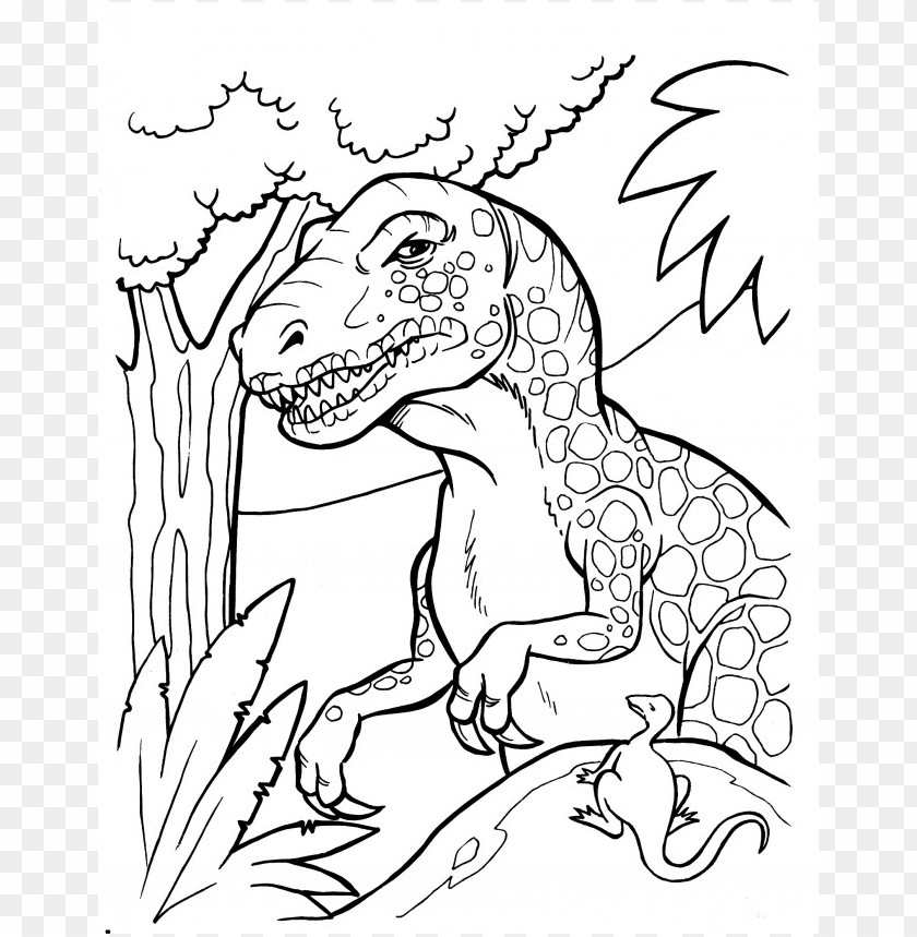 Dinosaur Color Coloring Pages Png Image With Transparent