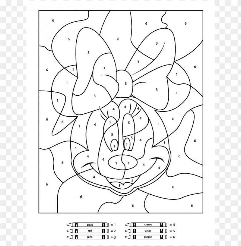 Disney Color By Number Coloring Pages Png Image With Transparent Background Toppng