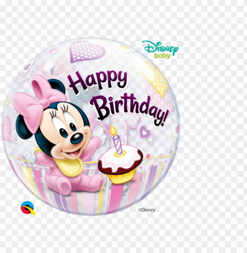 disney - happy 1st birthday girl minnie mouse PNG image with transparent  background | TOPpng