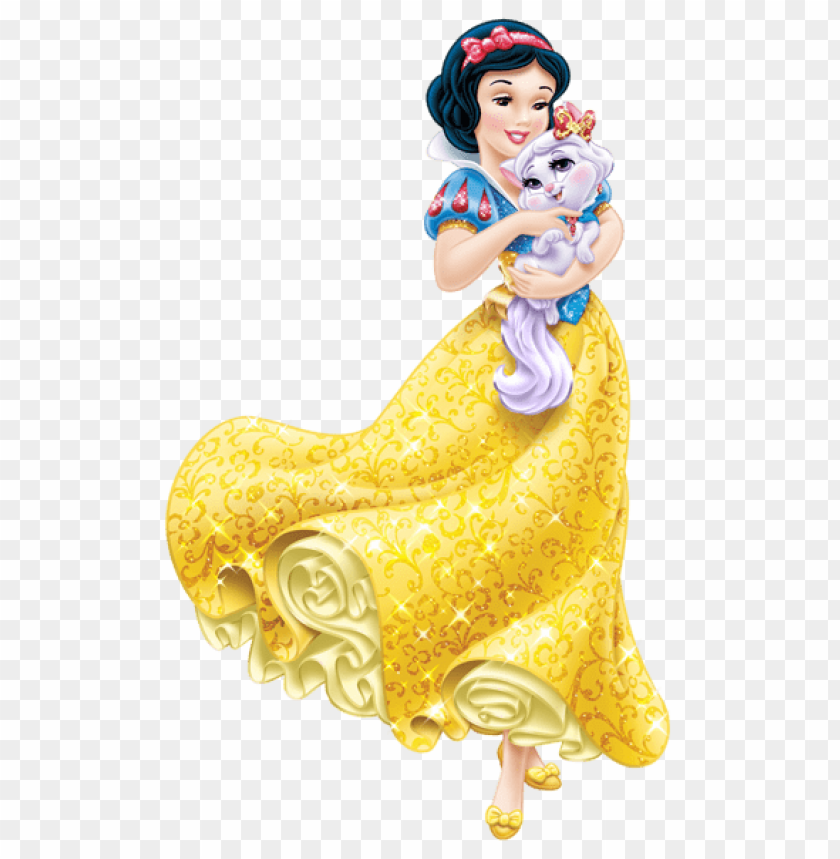 Download Disney Princess Snow White With Little Kitten Transparent Clipart Png Photo Toppng