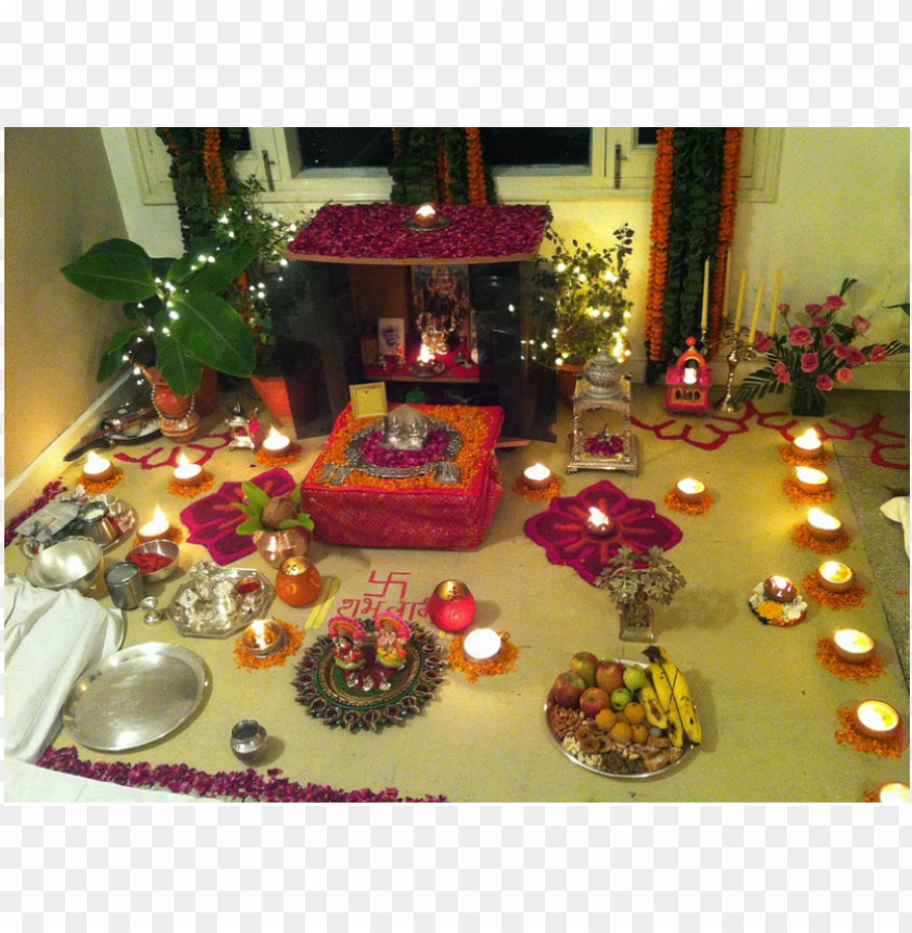 Diwali decoration ideas || Laxmi pooja decortion ideas || Ravalis rangoli N  creations - YouTube
