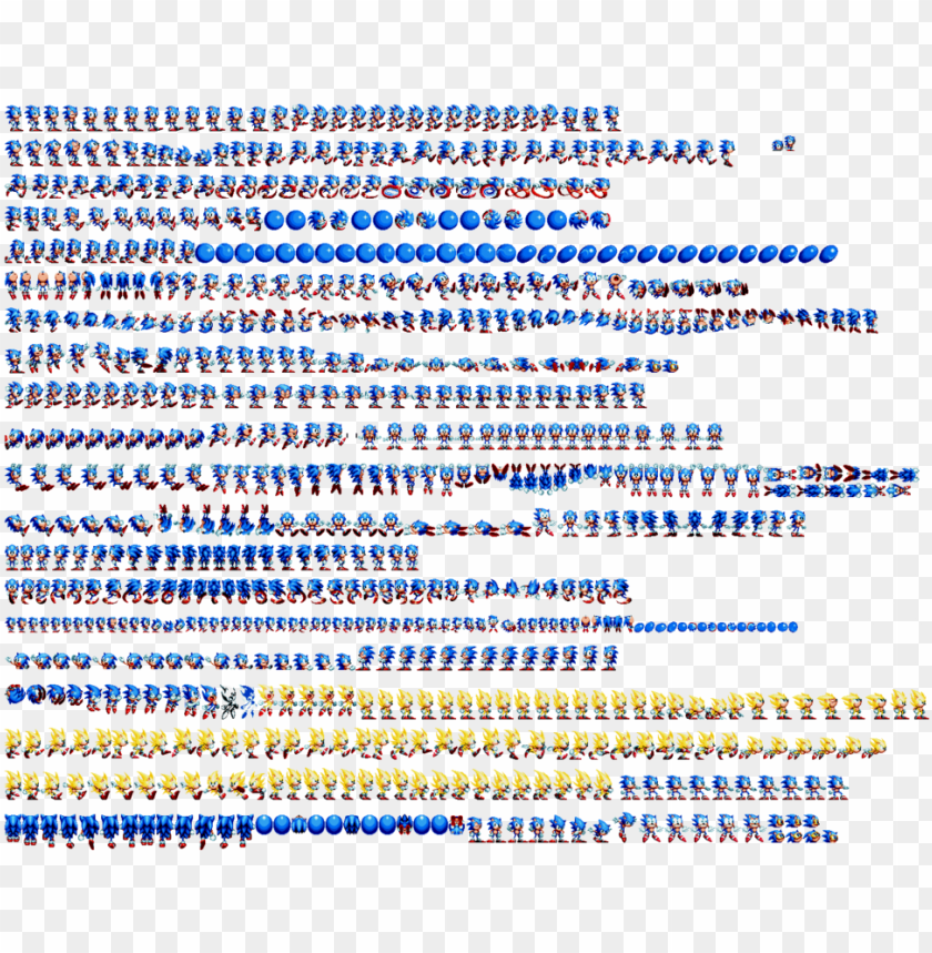 do u need a transparent sonic mania sprite sheet by - sonic sprite sheet piskel PNG image with transparent background@toppng.com