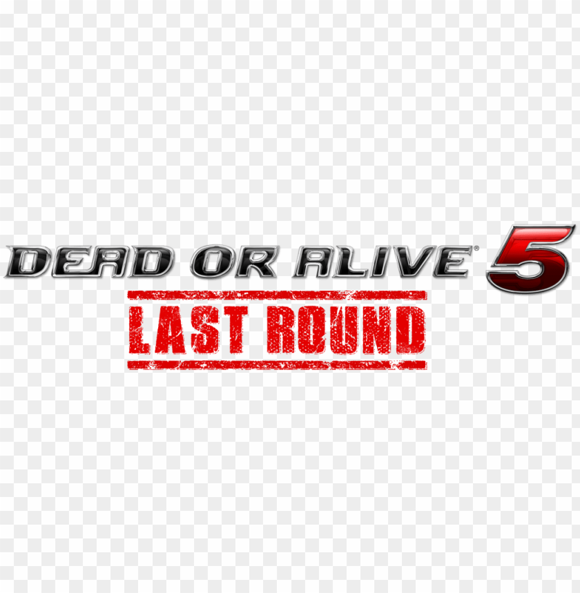 Dead Or Alive 5 Red Gaming Logo PNG Transparent Background