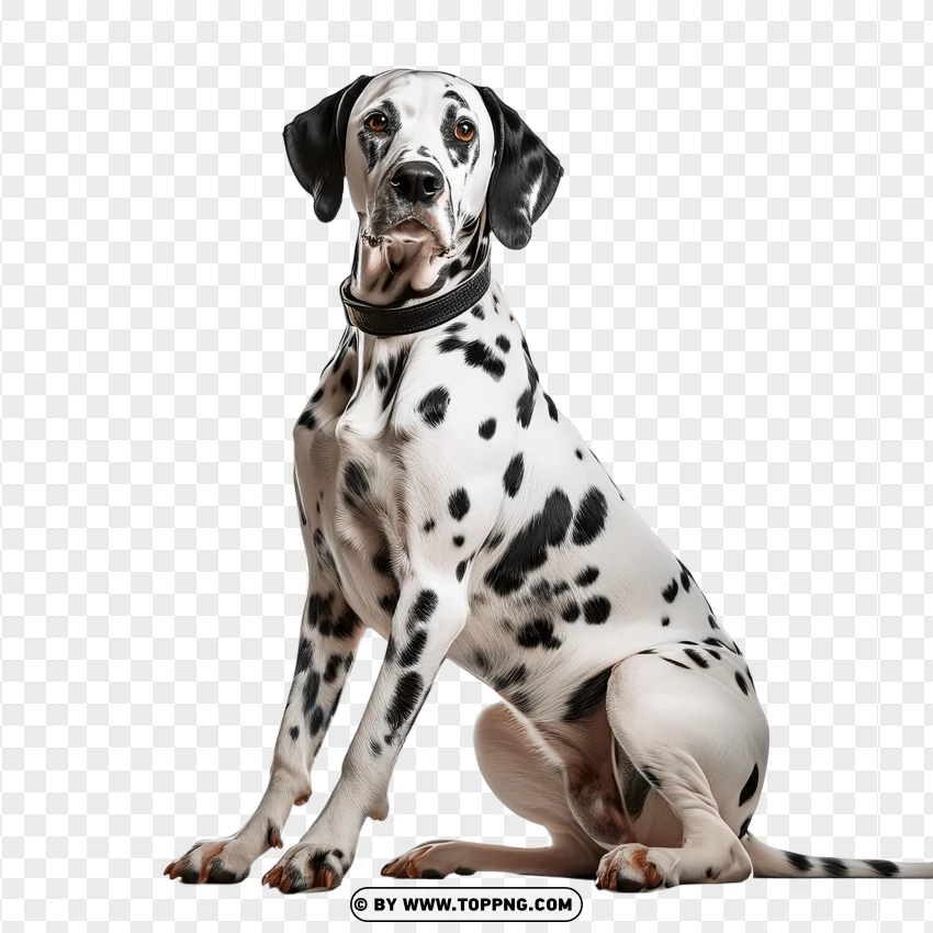 Dalmatian Dog Standing With Spots PNG Transparent Background