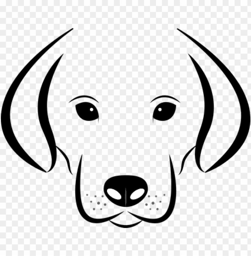 Dog Head White Labrador Animal - Dog Face Clipart Black And White PNG Transparent Background