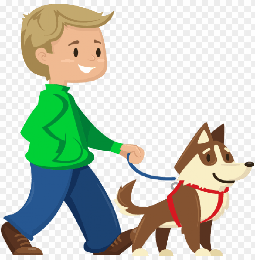 walk the dog clipart