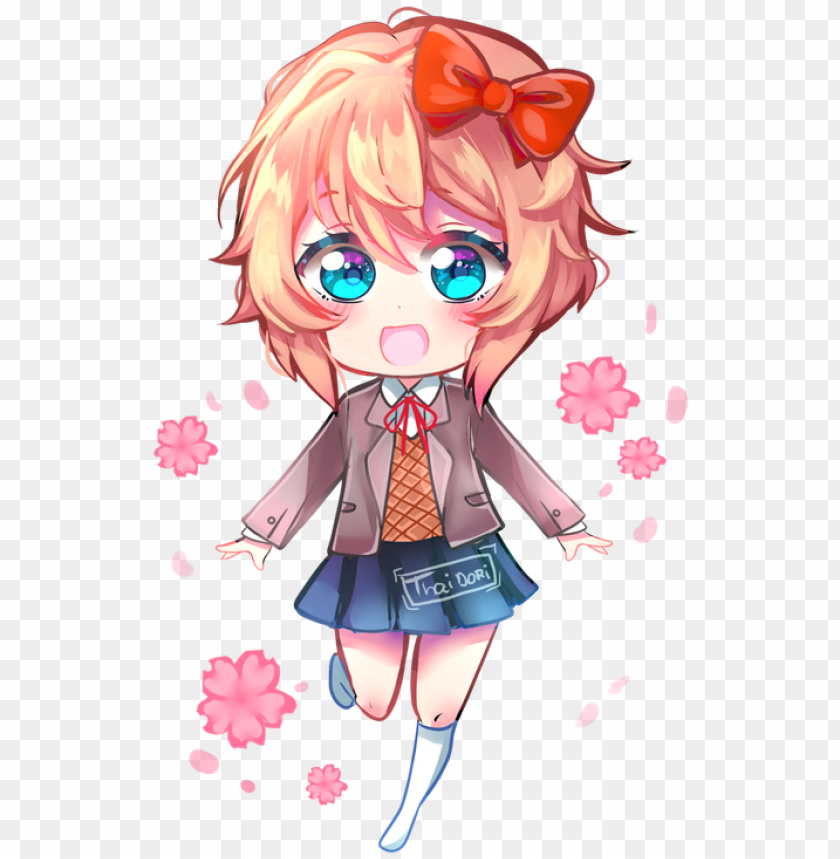 Doki Doki Literature Club!Reddit 0 Chibi, empregada, chibi, personagem  fictício png