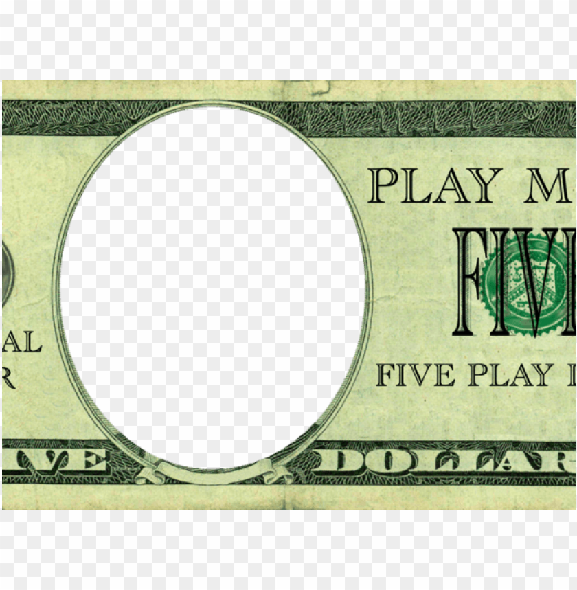 free PNG dollar clipart fake money - play money template $5 PNG image with transparent background PNG images transparent