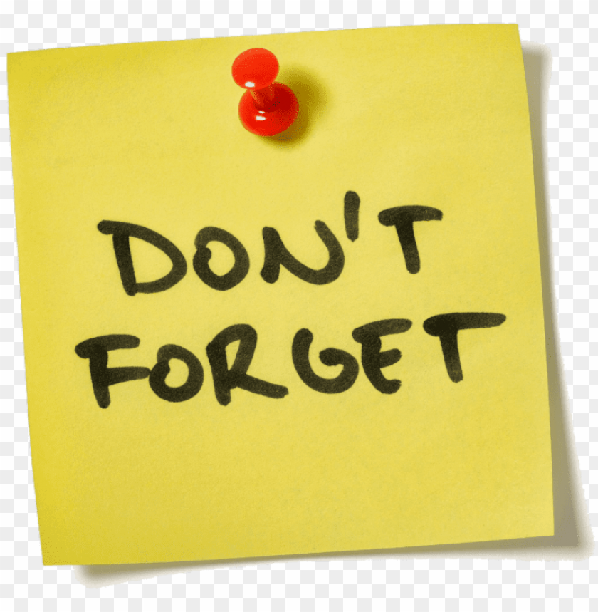 don t forget clipart post it note reminder notice PNG transparent with Clear Background ID 183060