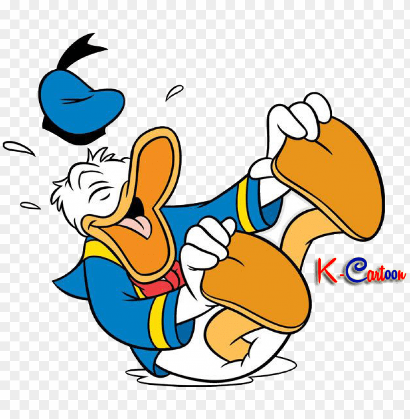 Donal Bebek Tertawa Vector Png Cartoon Donald Duck Laughi Png Image With Transparent Background Toppng