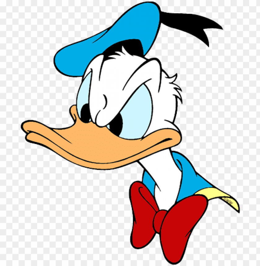 free PNG donald duck clipart duck face - donald duck angry face PNG image with transparent background PNG images transparent