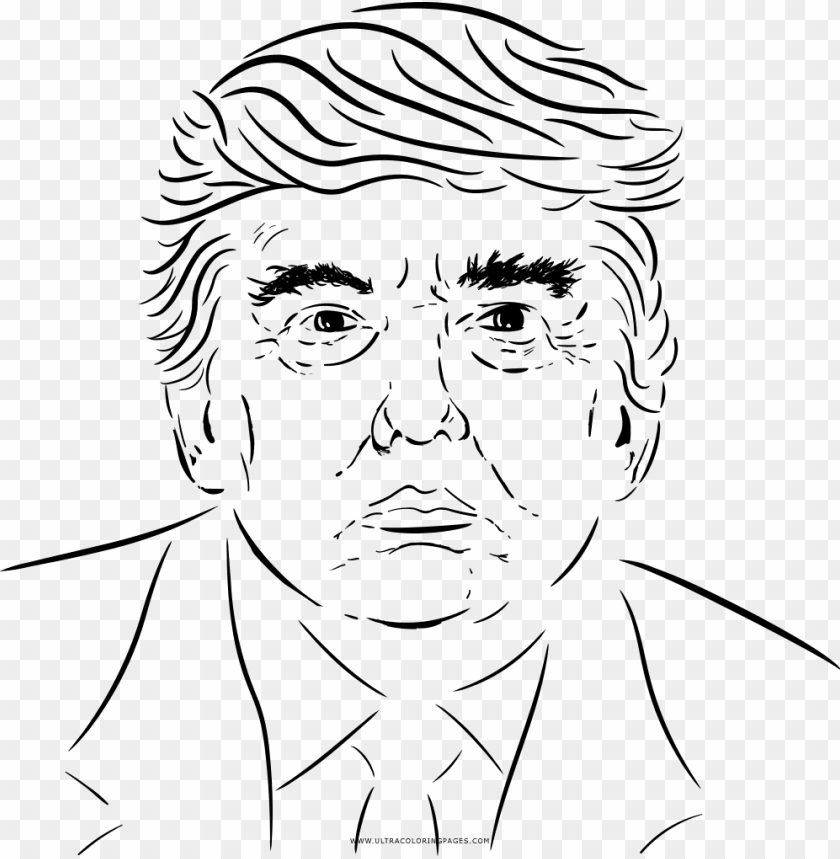 donald trump, painting, lines, drawing, template, music, frame