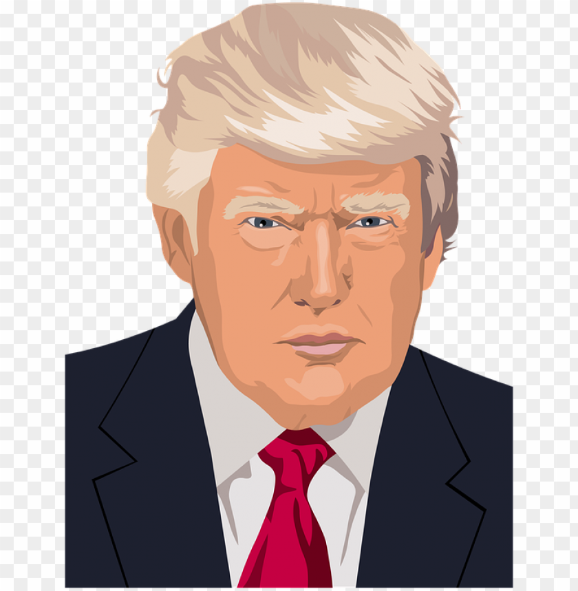 Donald Trump Portrait Vector Illustration PNG Image With Transparent Background