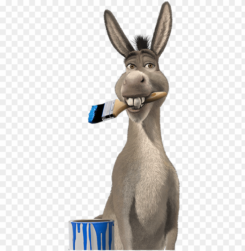 Check out this transparent Donkey on top of Shrek PNG image