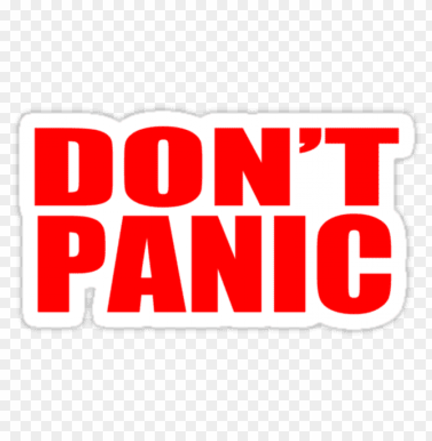 miscellaneous, don't panic signs, don't panic sticker, 