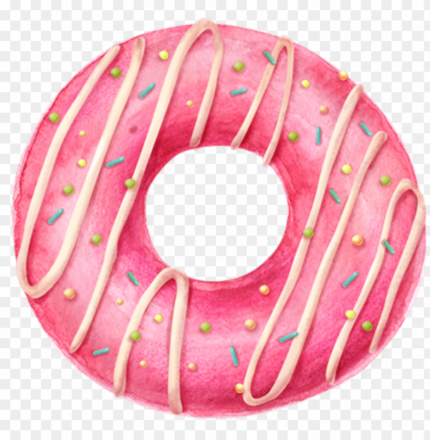 donut donuts food pink sweet desert watercolors waterco we donut know what we would do without you PNG transparent with Clear Background ID 181354