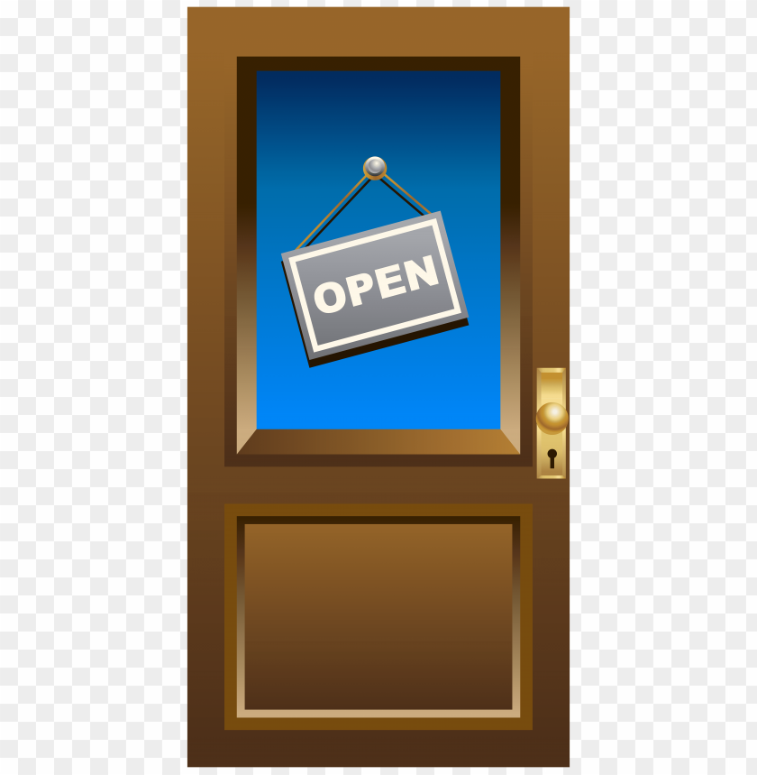 door, open, sign