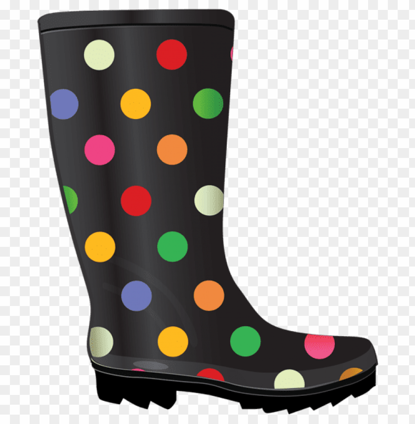 dotted rubber boots clipart png photo - 56394