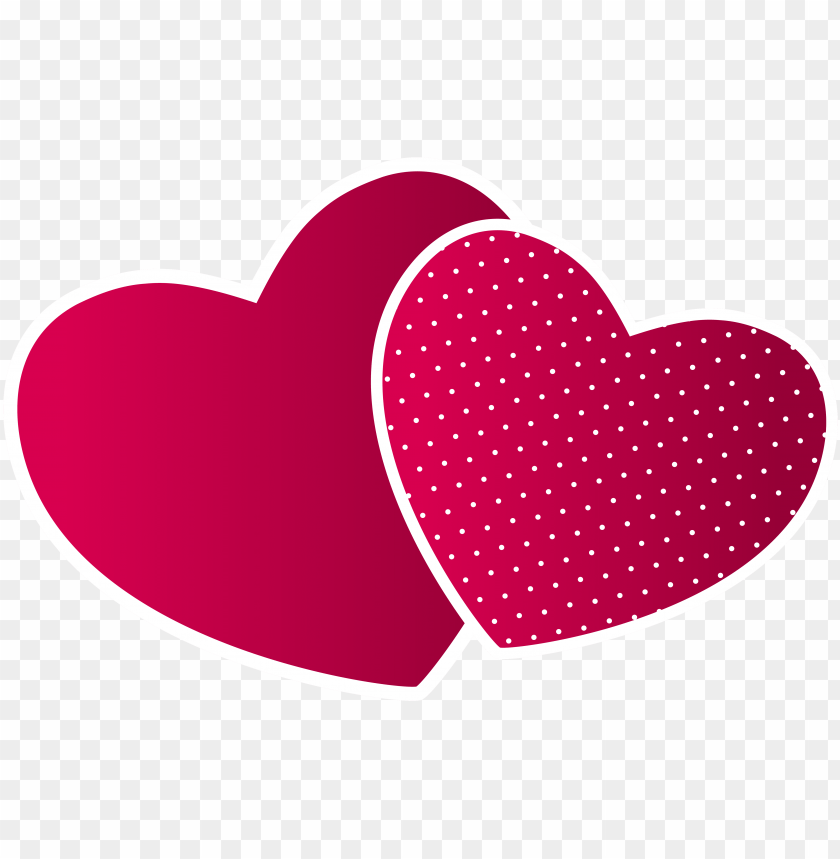 Love Heart Shape Vector Hd PNG Images, Double Heart Shape With