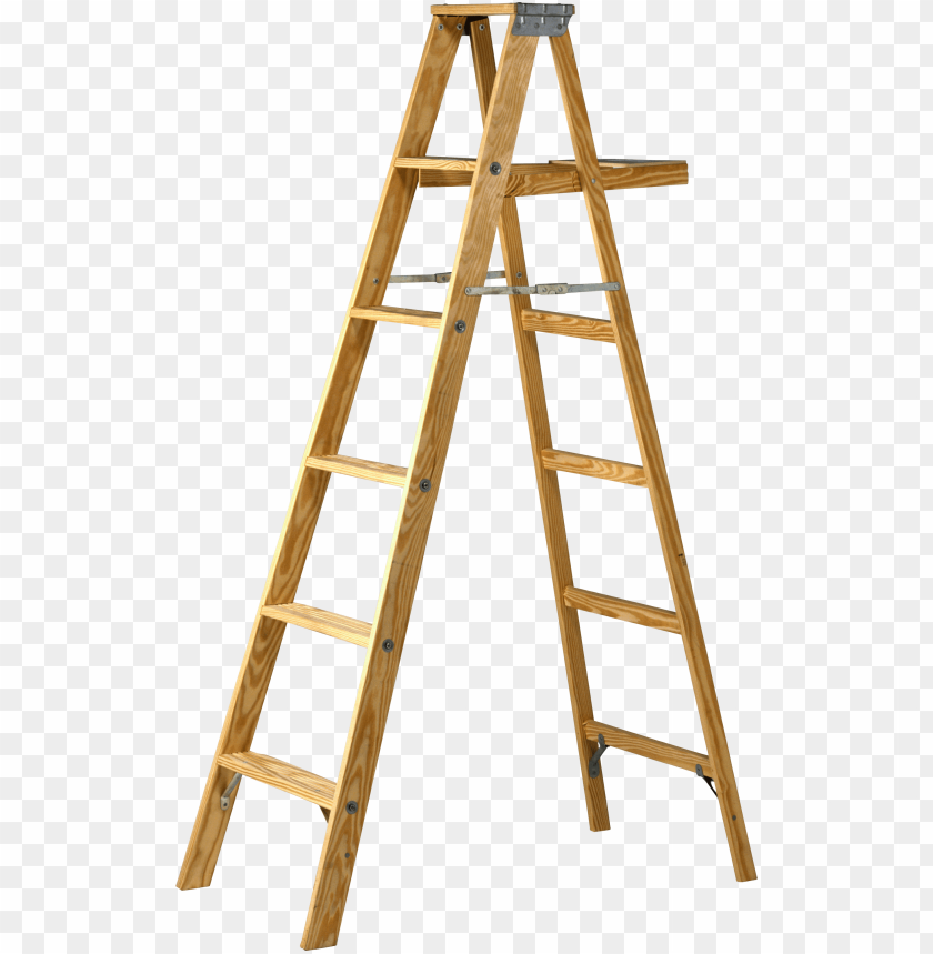 tools and parts, ladders, double wood ladder, 