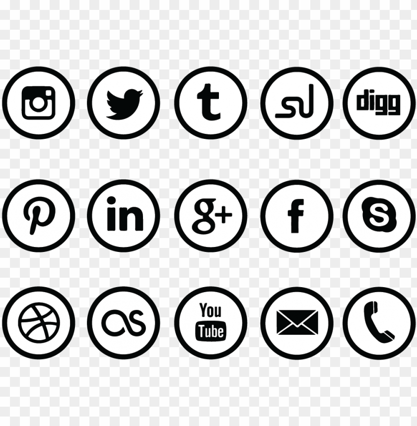 social media icon circle