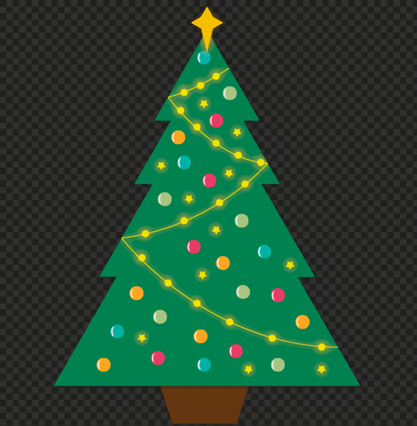 download free vector cartoon christmas tree png | TOPpng