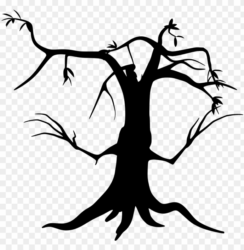 Download Png - Halloween Tree Silhouette PNG Image With Transparent ...