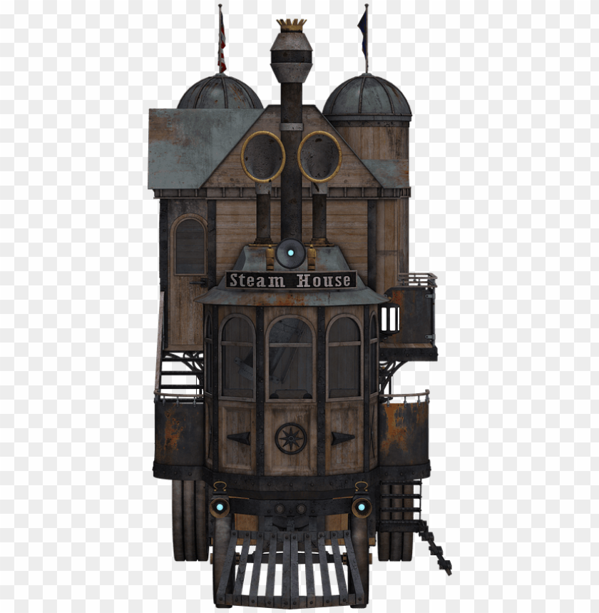 download steampunk building PNG transparent with Clear Background ID 267835
