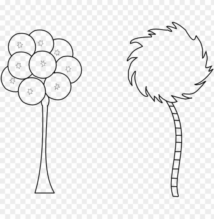 Download Download Wallpaper Truffula Tree Black And White Png Image With Transparent Background Toppng