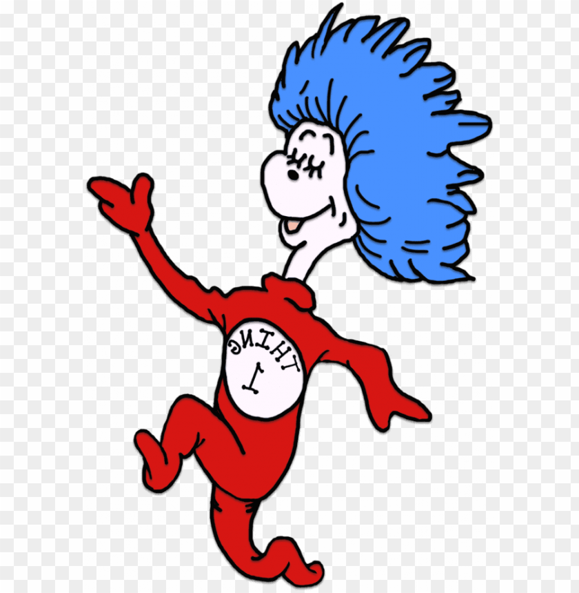 dr seuss cat in the hat clip - thing 1 and thing 2 svg file