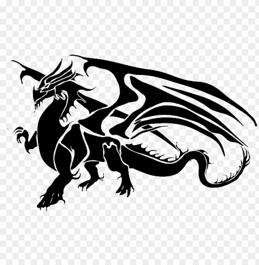 dragon-255131 - silhouette of a drago PNG image with transparent ...