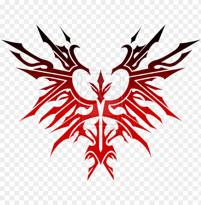 Tribal Dragon Heart Tattoo free image download