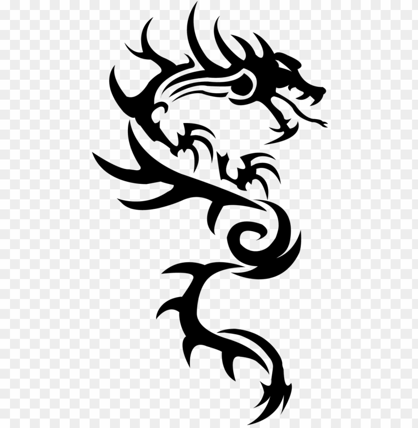miscellaneous, tattoos, dragon simple tattoo, 