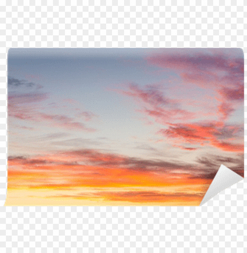 dramatic sunset sky with orange colored clouds - sunset PNG image with  transparent background | TOPpng