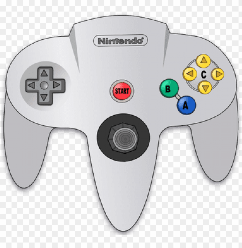free PNG drawn controller nintendo 64 - control nintendo 64 vector PNG image with transparent background PNG images transparent